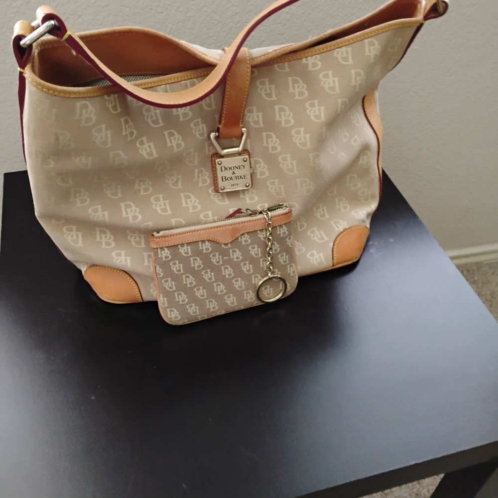 Dooney & Bourke Beige and Tan Shoulder Bag Set